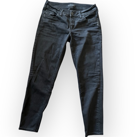 Silver Jeans Suki Jeans Womens 30 Black Ankle Skinny Stretch - Picture 1 of 6